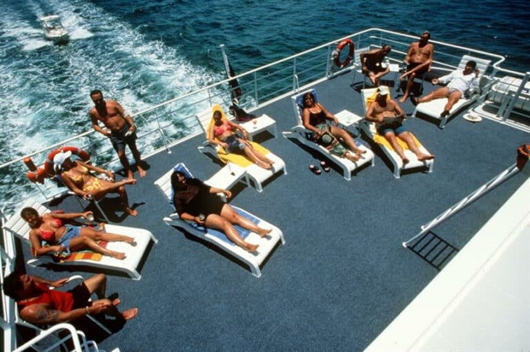 Sun lounge deck from the Aquacat liveaboard