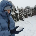 vivida puffer changing robe in snow