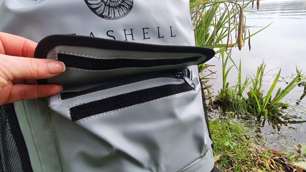 seashell drybag front pocket