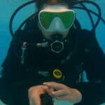 katy jane testing scout mask in pool