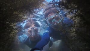 Scuba diving with glasses