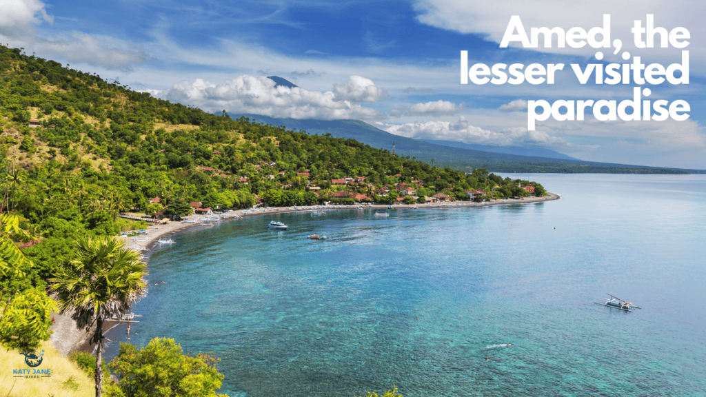 blue waters and gentle green sloped hill to coastline with blue sky and trees